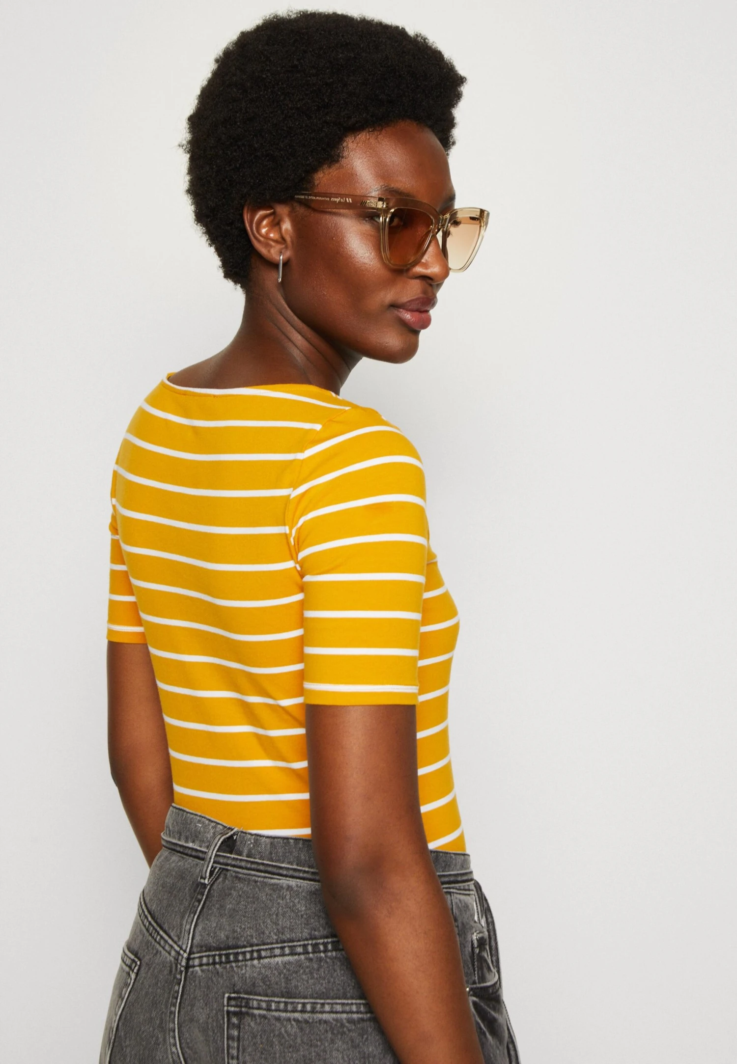 Anna Field T-Shirt Print - Dark Yellow/White - Afbeelding 5