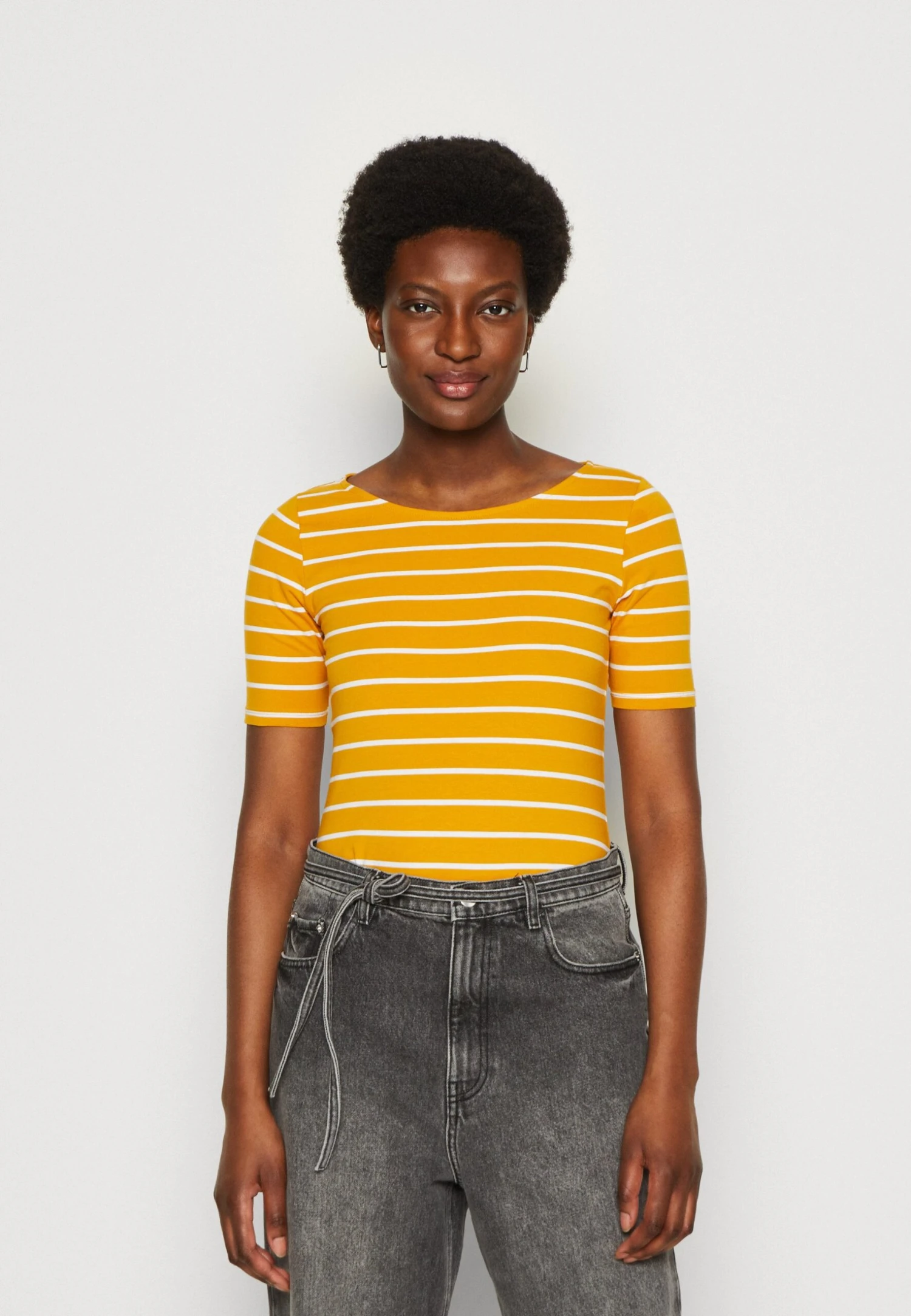 Anna Field T-Shirt Print - Dark Yellow/White - Afbeelding 2