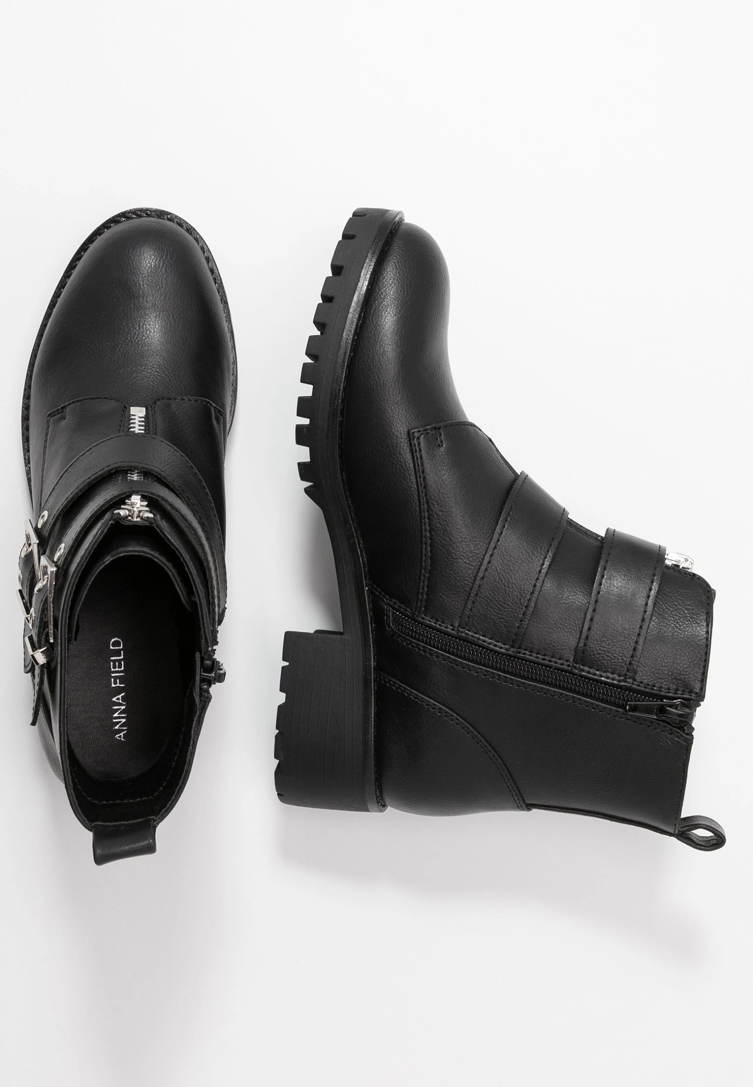 Anna Field Cowboy-/Bikerlaarsjes - Black - Afbeelding 4